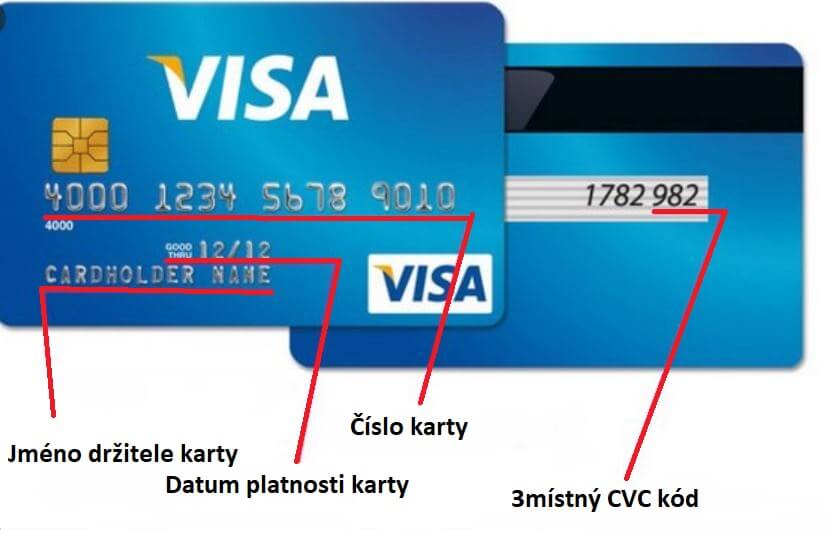 Jak zadat číslo platební karty?
