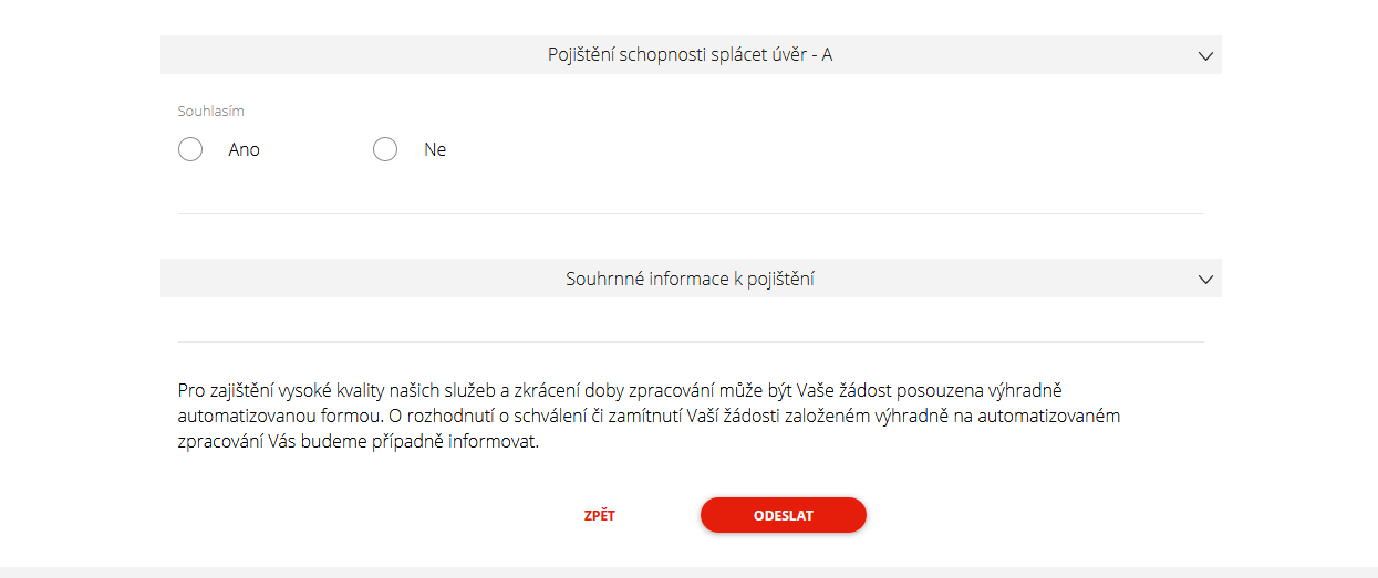 Žádost o půjčku – pojištění schopnosti splácet