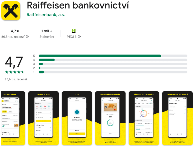 Raiffeisenbank aplikace v Google Play