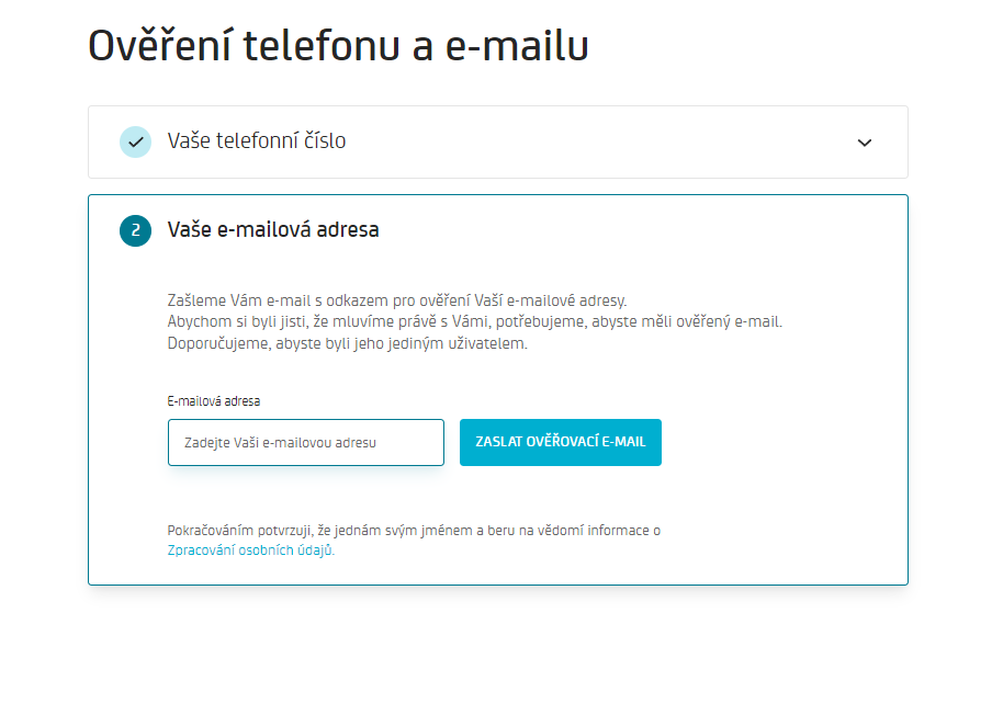 Žádost o půjčku – kontaktní údaje