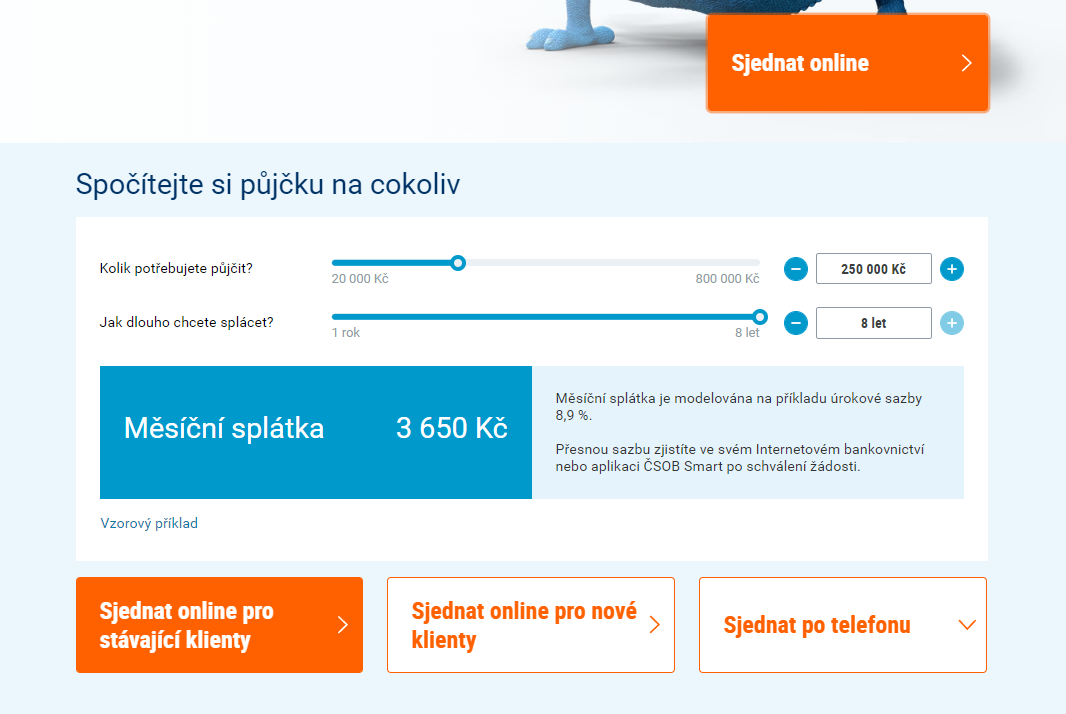 Žádost o půjčku – parametry půjčky