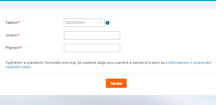 Žádost o půjčku: Osobní údaje