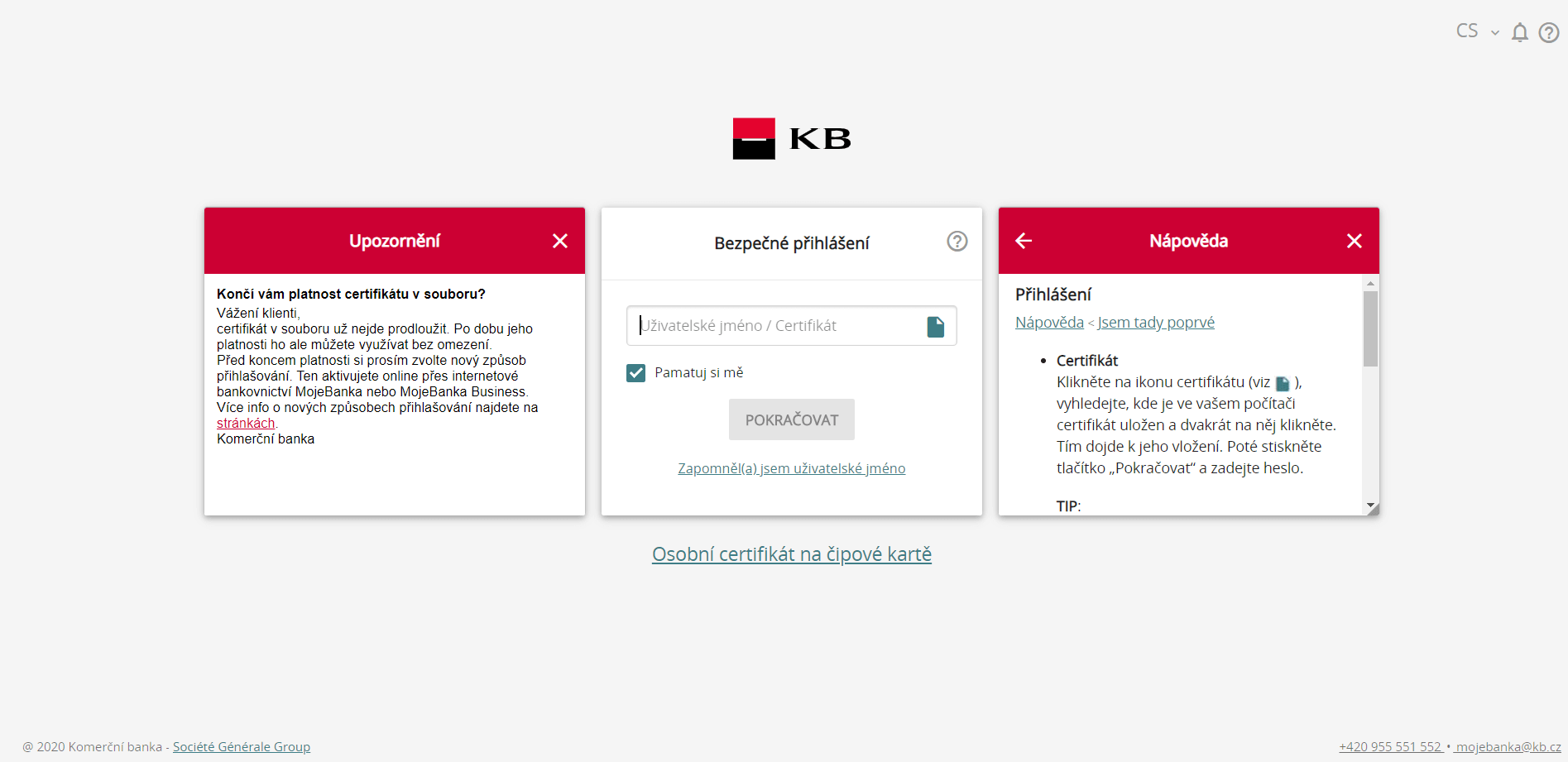 Žádost o půjčku online KB